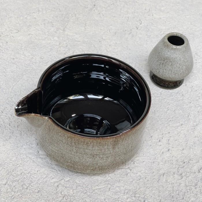 Matcha Bowl + Chasen Holder Ceramic Premium 5
