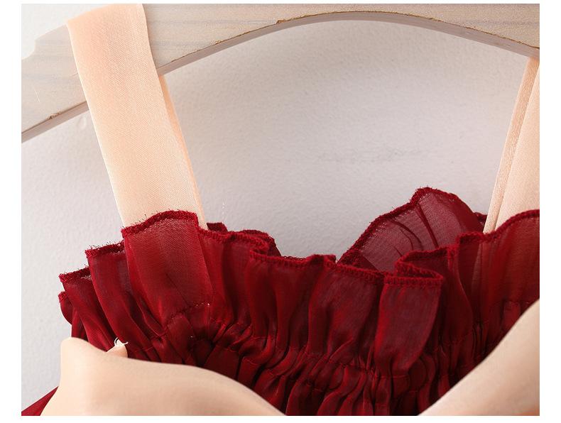 Product Introduction of 2025 new year girls sling dress cute baby children Princess bowknot tulle dress 9