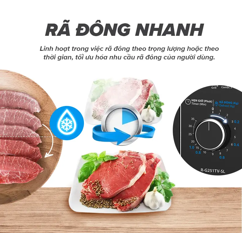 Lò Vi Sóng Cơ Có Nướng Sharp R-G251TV-SL/BK 25L [5 Mức Công Suất] - Bảo Hành 12 tháng 7