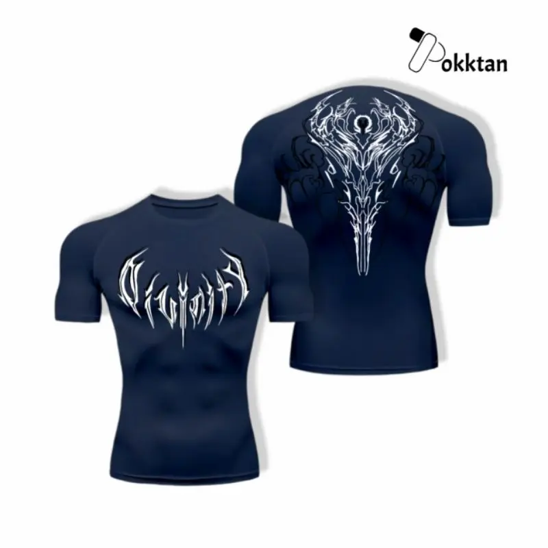 ［希少］Breathe divinity compression Tタグ、袋付き Breathe Divinity v3 Metallic Font Short Sleeve Compression Shirt