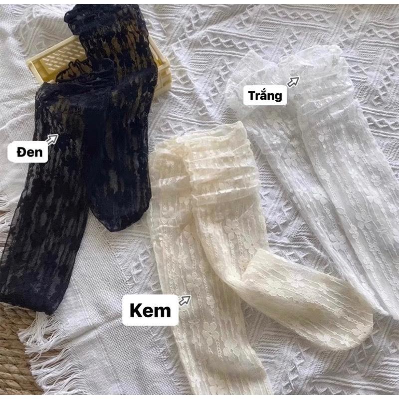 🌈FREE SHIP🌈Tất vớ lolita ren lụa kiểu dáng tiểu thư phối được nhiều oufit vintage retro Pháp coquette tất nữ cute Kichi Shoes ̂́ 7