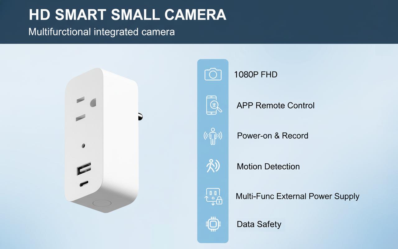 Kamera Multifungsi, Kamera Keamanan WiFi 1080P FHD, Peringatan Deteksi Gerakan, Perangkat Pintar Rumah Tangga, Sumber Daya Listrik Dinding, Pengisian Daya untuk 3 Perangkat (3-Prong, Tipe A, Tipe C) Kamera Multifungsi, Kamera Keamanan WiFi 1080P FHD, Peringatan Deteksi Gerakan, Perangkat Pintar Rumah Tangga, Sumber Daya Listrik Dinding, Pengisian Daya untuk 3 Perangkat (3-Prong, Tipe A, Tipe C)