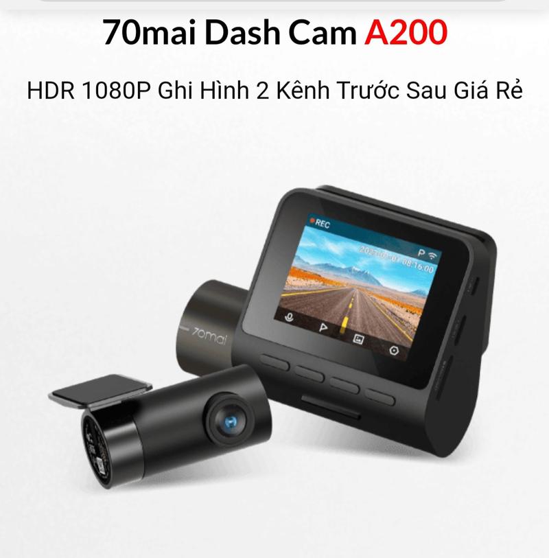 Product Introduction of Camera Hành Trình 70mai A200 Ghi Hình 2 Camera Trước Sau Giá Rẻ 1