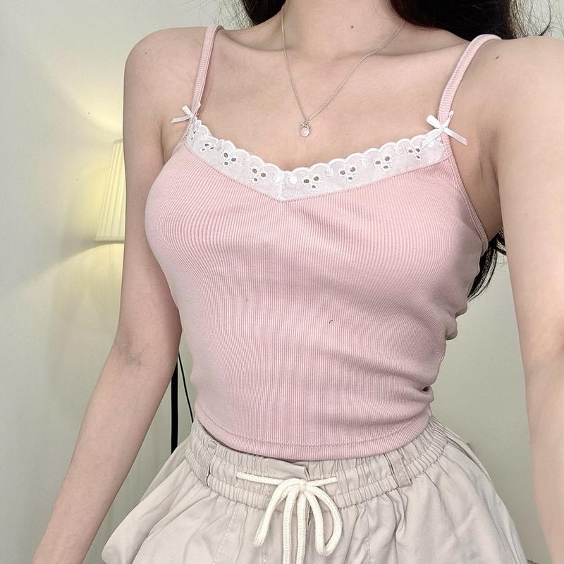 Loli top S1 / Áo dây đính 2 nơ _Điệu style 4