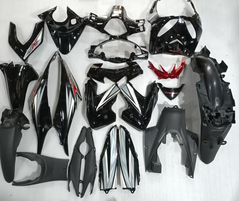 Bộ vỏ nhựa xe Wave RSX 110 đời 2010 đến 2012 màu Full Đen - Dàn áo xe Wave RSX