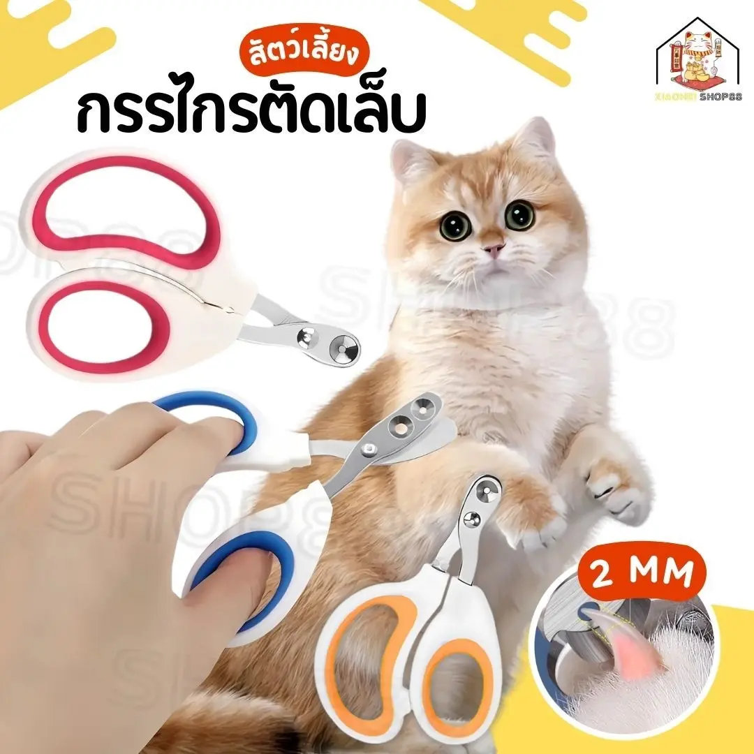 [พร้อมส่ง] พร้อมส่งที่ไทย กรรไกรตัดเล็บสัตว์เลี้ยง  ที่ตัดเล็บแมว ทำความสะอาดแมวและสุนัข  ป้องกันเลือดออก แมว สุนัข และสัตว์เล็ก กรูมมิ่งกรรไกรตัดเล็บ