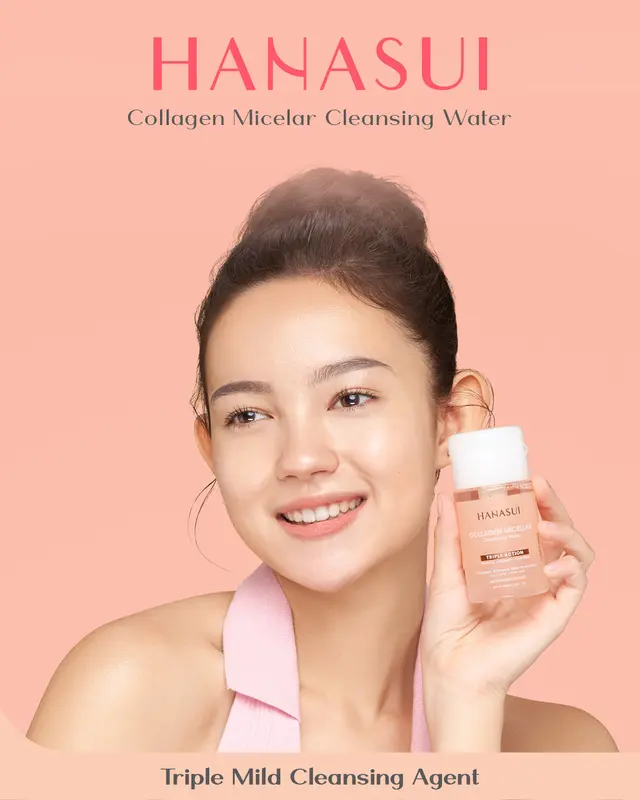 Hanasui Collagen Micellar Cleansing Water - Pembersih Wajah Make Up Remover Cleansing Water dan Melembapkan Wajah 1