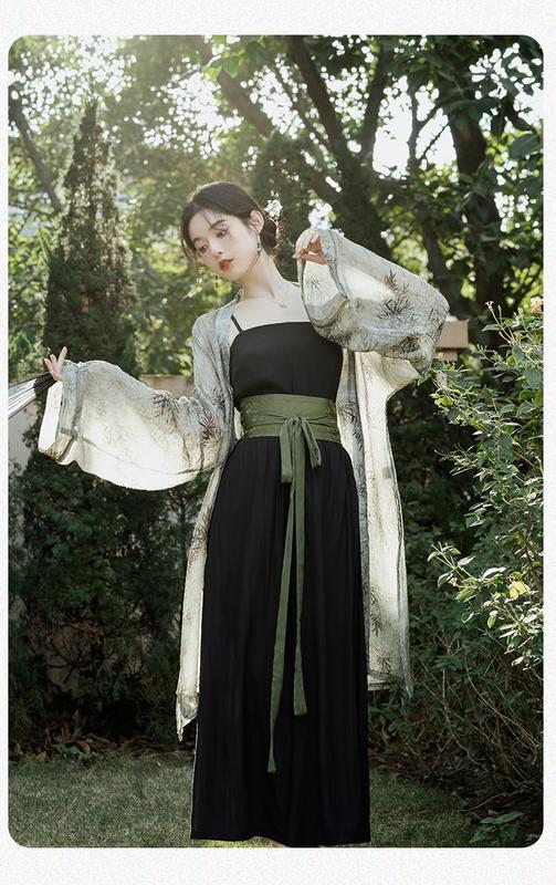 Product Introduction of New Chinese Style Han Chinese Clothing Suits Placket Long Cardigan Pants Three-Piece Suit Daily Commute Leisure Comfortable 17