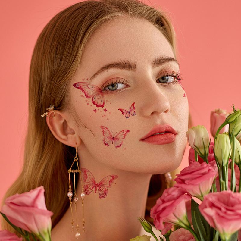 Product Introduction of Hình dán Góc mắt bướm, màu sắc mới, hình xăm vẽ mặt, hình dán Trang Điểm Cosmetic Nữ 5
