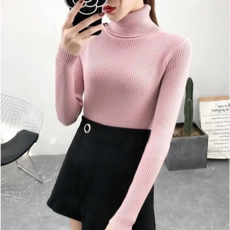 SH378 Áo Len Kem  Cao Cấp Nữ Áo Len Giữ  Top Nhiệt Tăm 3 Phân Mềm Mịn Ấm Thu Đông Dáng Ôm Body Cổ 3 Phân Women Voi 5