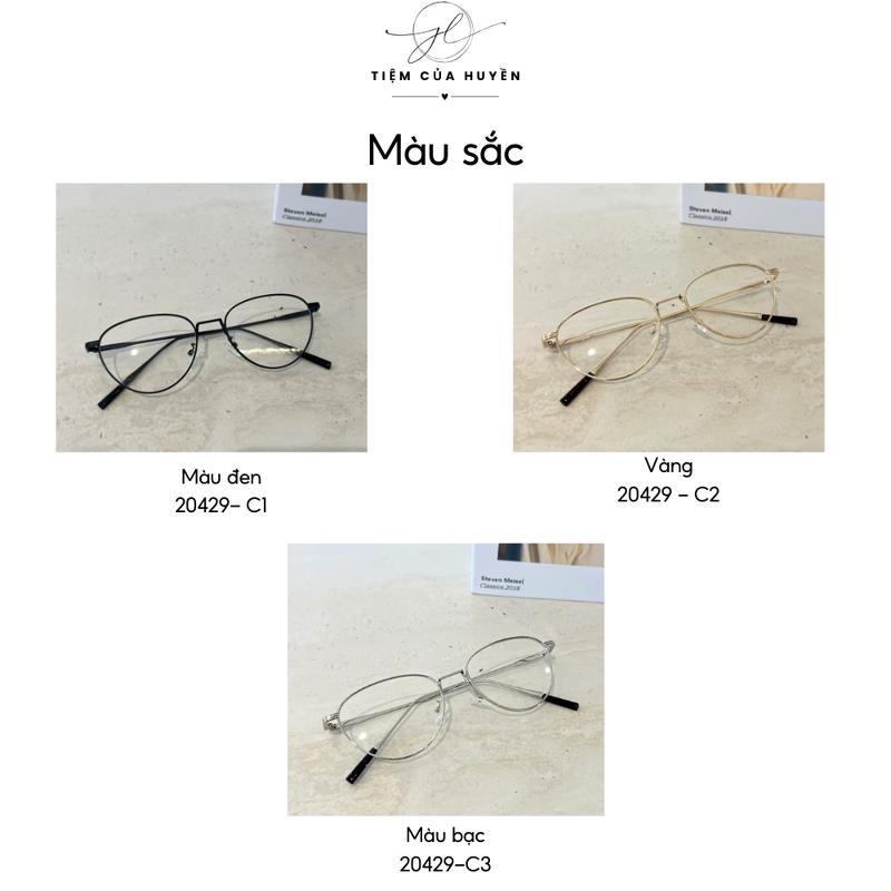 Gọng kính mắt mèo khung kim loại phong cách Hàn Quốc dễ thương 20429 2