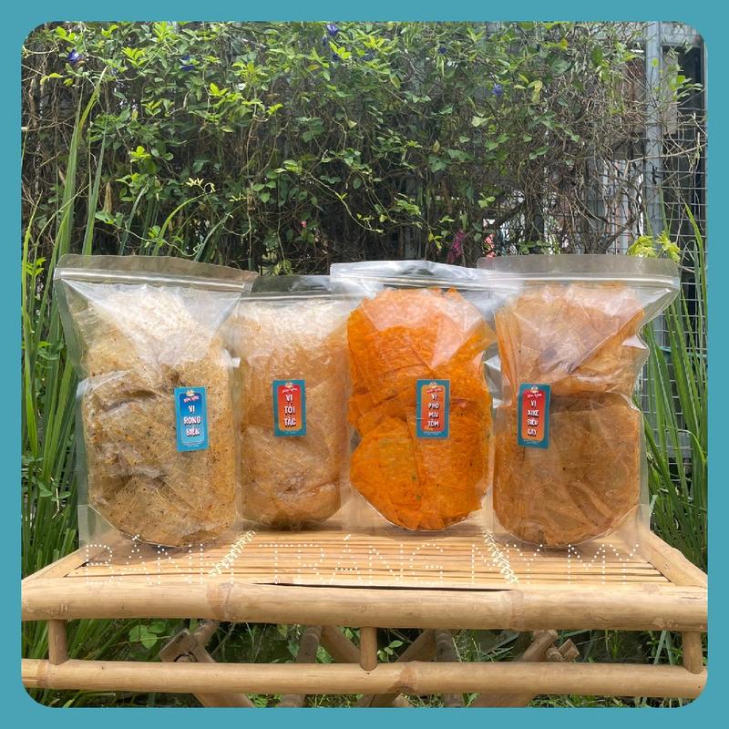   Tặng Bánh Tráng Sate 300g Combo Bánh Tráng Tứ Vị Ngon Phô mai,rong biển,tỏi tắc,xike cay  -Bánh Tráng My My 