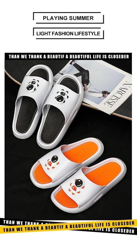 Product Introduction of Cute Men Home Slippers Flops Women Soft Eva Thick Sole Slides Summer Sandals Couples Non Slip Bathroom Shoe 20