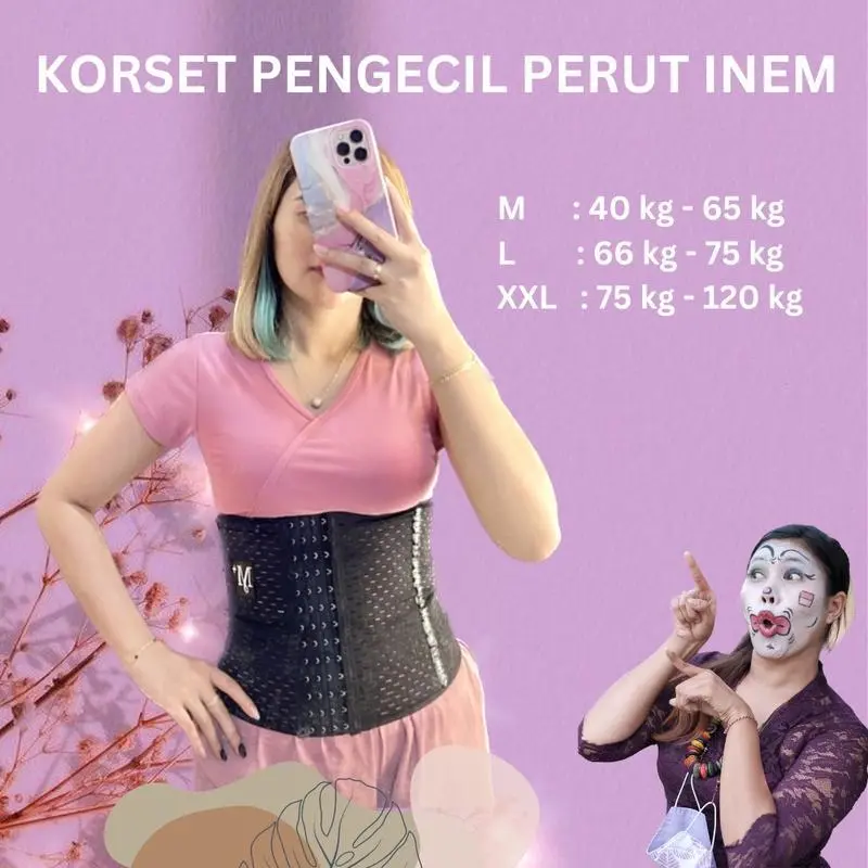 [ZARV] BELI 1 GRATIS 1 Korset Pengecil Perut Buncit Inem   Wanita kayes  korset korset  pengecil lengan bahu 7