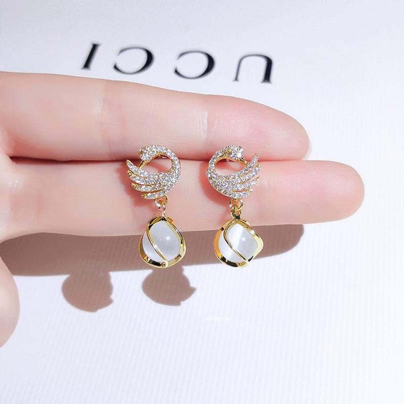 Product Introduction of Bông Tai Thả Hình Thiên Nga, Lấp Lánh, Dành Cho Phụ Nữ Và Trẻ Em Gái, Thời Trang, Tinh Tế, Ngọt Ngào Và Thanh Lịch Voi 14