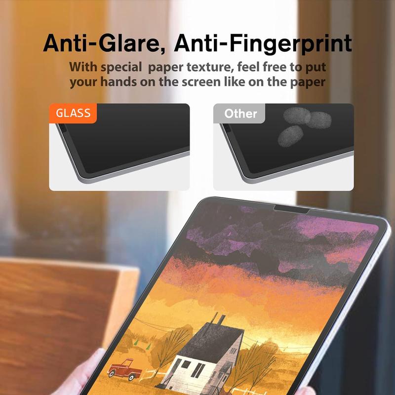Product Introduction of Glass Tablet Screen Protector with Auto Alignment Tool, 1 Count Dust-free Tablet Screen Film, HD Screen Protector Film Compatible with Apple Tablet 6