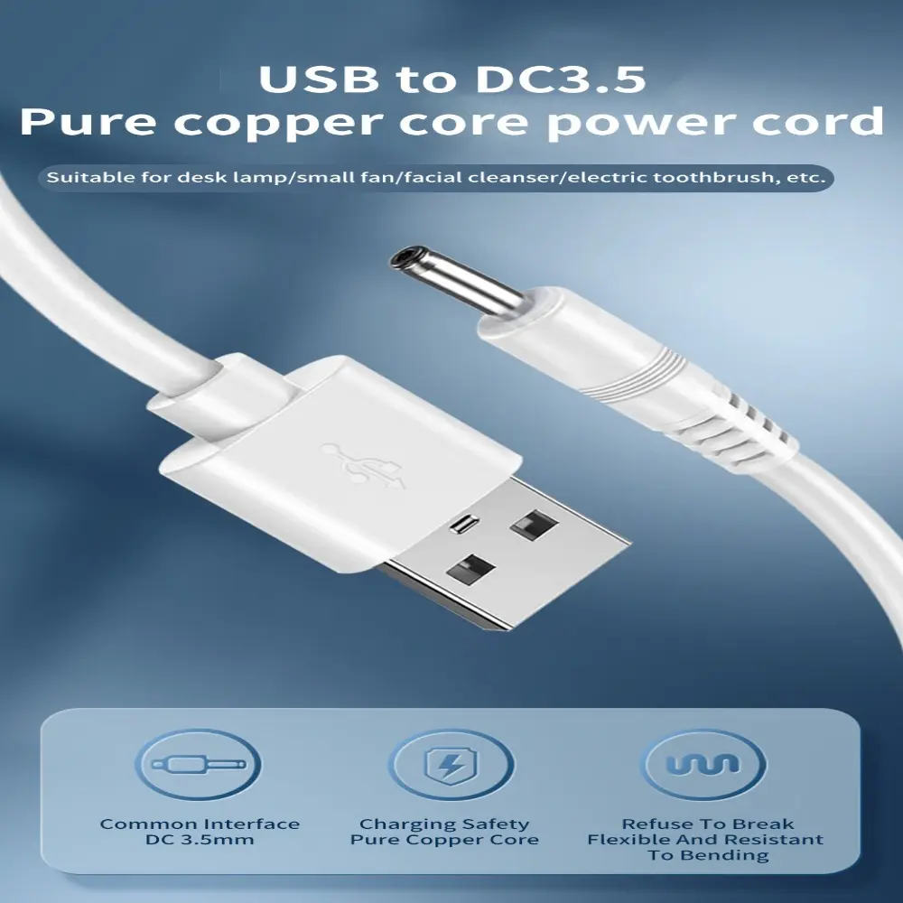 Dc Power Plug Charging Cable Quick Connector For MP3/MP4 Barrel Power Cable 3.5*1.35mm USB Power Supply Cord Charger Power Cable Usb To Dc 3.5mm Cable Dc Power Plug Line