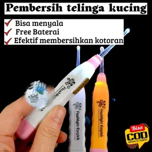 Korek Kuping LED Pembersih Telinga Kucing Anjing Flashlight