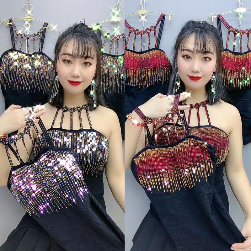 Áo Vest Thời Trang, Phong Cách Hàn Quốc, Mỏng Vừa Vặn, Với Đính Đá Lưng Đẹp, Thích Hợp Cho Mùa Xuân, Mùa Hè, Mùa Thu Và Mùa Đông, Mặc Trong, Gợi Cảm, Dành Cho Nữ, Thời Trang, Hàng Mới Về