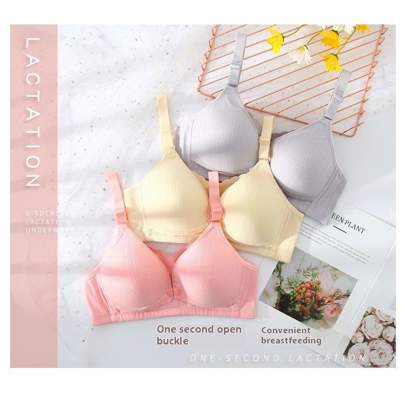 Product Introduction of Front opening nursing bra for pregnant women, gathering underwear to prevent sagging and postpartum breastfeeding, specifically designed for thin pregnancy bras for women 31