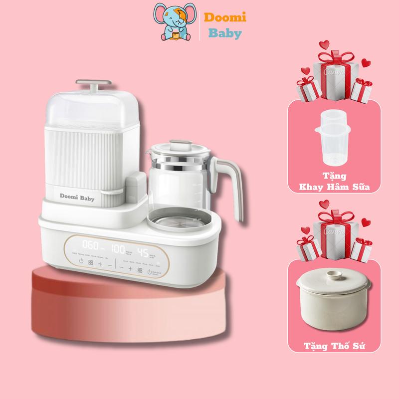 [Bảo Hành 18 Tháng] Máy Đa Năng Điện Tử (Tiệt Trùng/Sấy Khô/Hâm Sữa/Hầm Cháo Chậm/Đun & Hâm Nước) Hàng Chính Hãng Doomi Baby - DO010