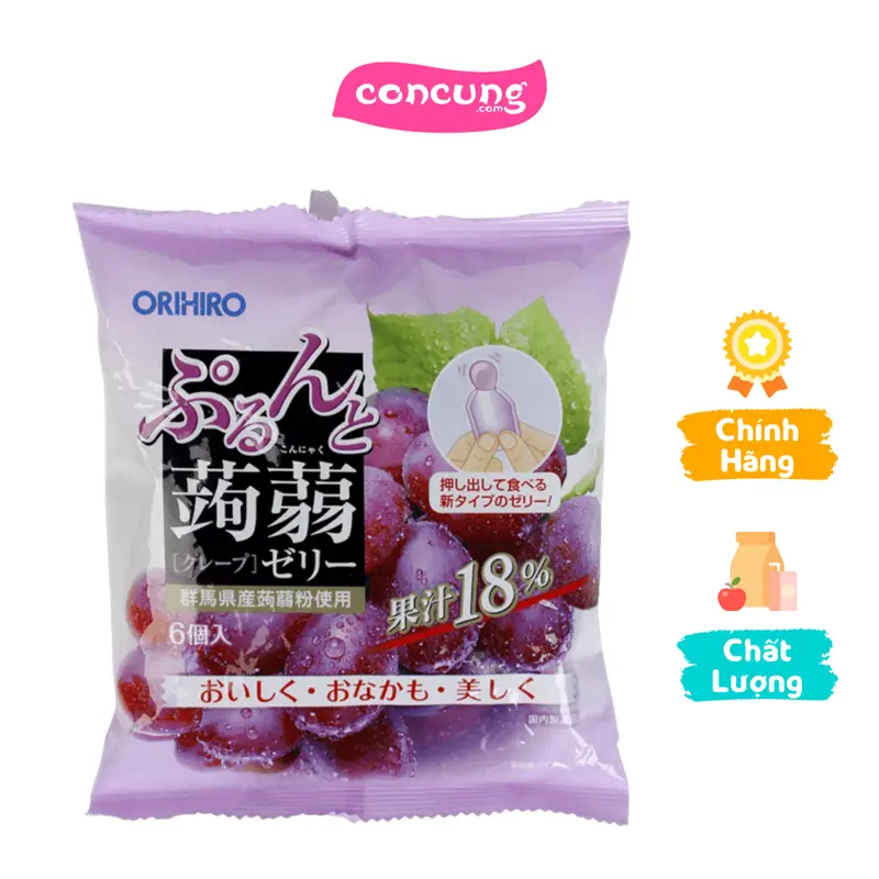 Thạch trái cây Orihiro vị nho 0