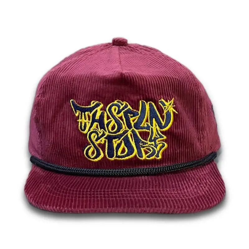 Topi Pria Rope Hat Fanel  Full Black Thisplan topi corduroy graffiti Baseball 6