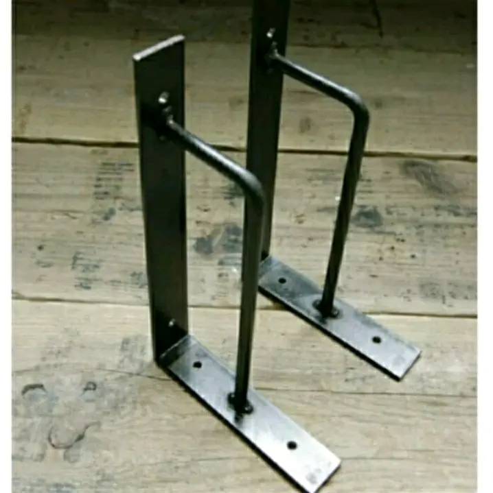 (ST) 1 Pcs Besi Braket Ambalan Dinding Kuat Free Fischer Skrup