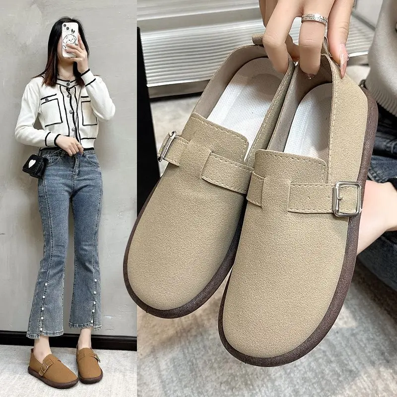 Giày Sinh Viên Nữ Ins Siêu Hot, Dễ Phối Đồ Boken, Giày Lười Cổ Điển Đế Mềm, Chống Trượt, Giày Giữ Ấm, Hàng Mới Về Thu Đông 2023 Shoes