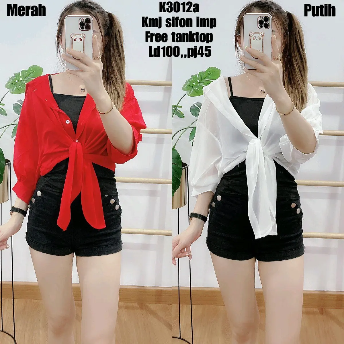 K3012 KEMEJA SIFON IMPORT FREE INNER