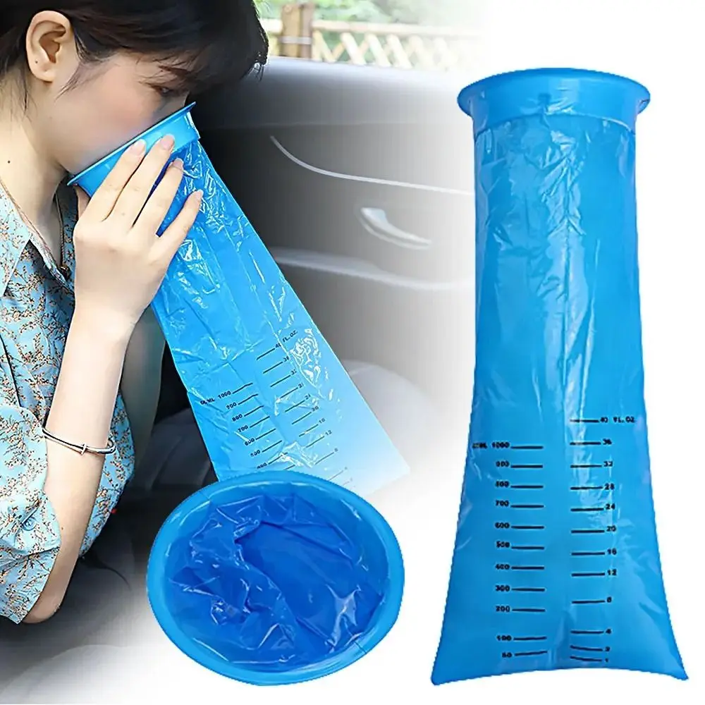 Beg Baling, 10Pcs, Kapasiti 1000ML, Tahan Bocor, Besar, Sesuai untuk Loya dan Muntah, Mesra Alam, Beg Barf Pakai Buang, Sesuai untuk Gangguan Berjalan