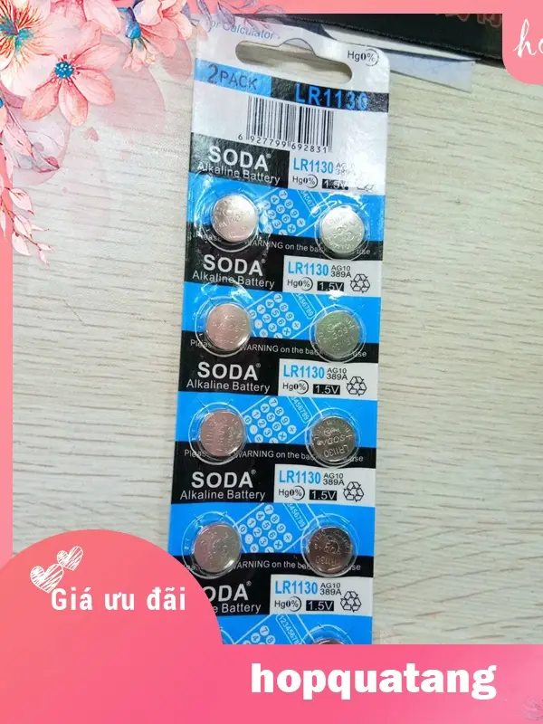 Pin cúc áo LR44 AG13 LR1130 AG10 CR2032 LR626 LR621 AG4 LR41 AG3 (vỉ 10 viên) 3