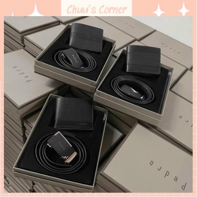 [Fullbox+Túi giấy] Combo ví và thắt lưng nam pedro cao cấp Wallet