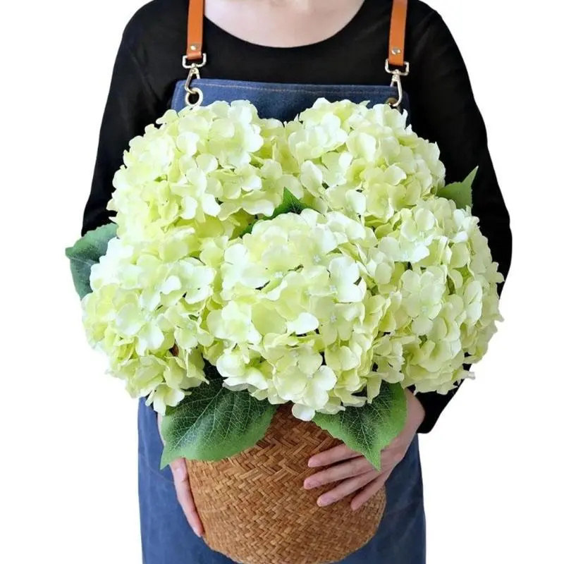 Artificial Hydrangea Flower, 4 Counts Faux Flower, Decorative Flower for Home Party Wedding Anniversary Festival 0