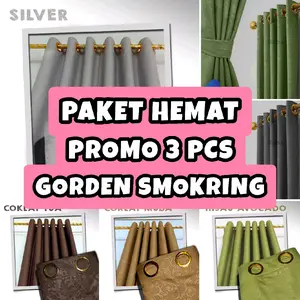 3 PCS PAKET HEMAT GORDEN SMOKRING 12 MINIMALIS PINTU DAN JENDELA L 135 x T 220 3 PCS PAKET HEMAT GORDEN SMOKRING 12 MINIMALIS PINTU DAN JENDELA L 135 x T 220