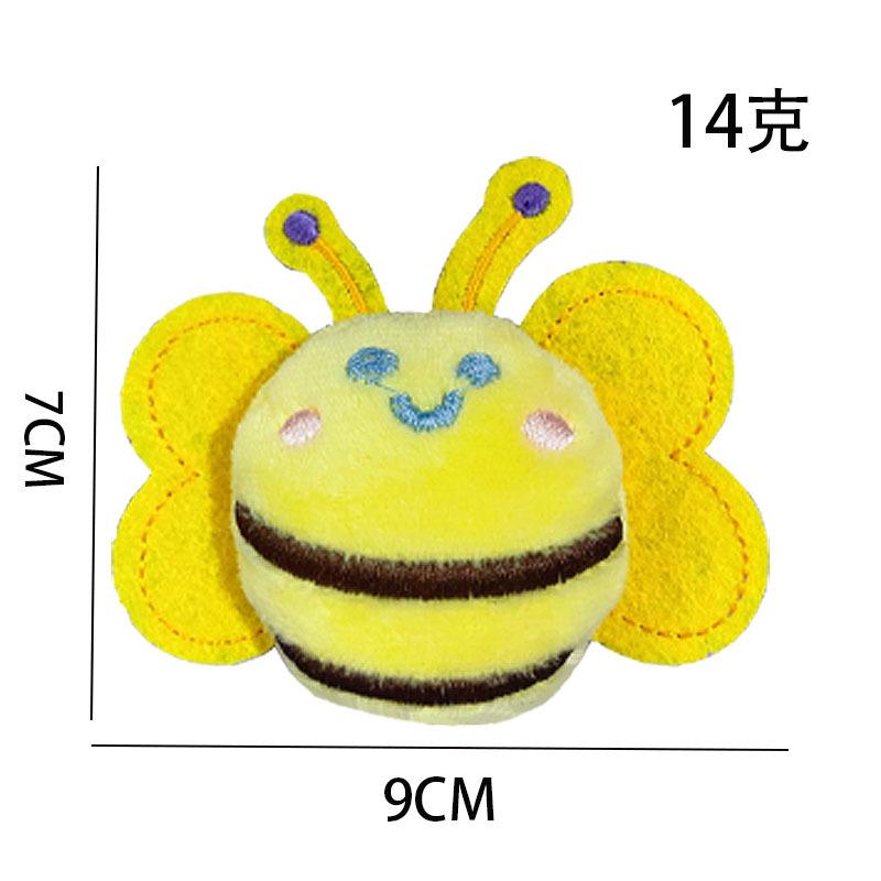 Product Introduction of Cartoon Plushll Keychain Cute Little Bee Key Toy Pendant Clothing Bag Accessories Brooch Decoration 0