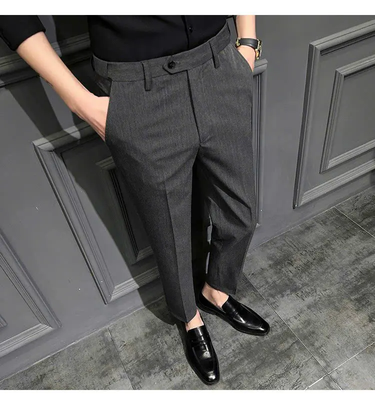 Quần Âu Hàn cạp chun ẩn nam thời trang cao cấp Menswear