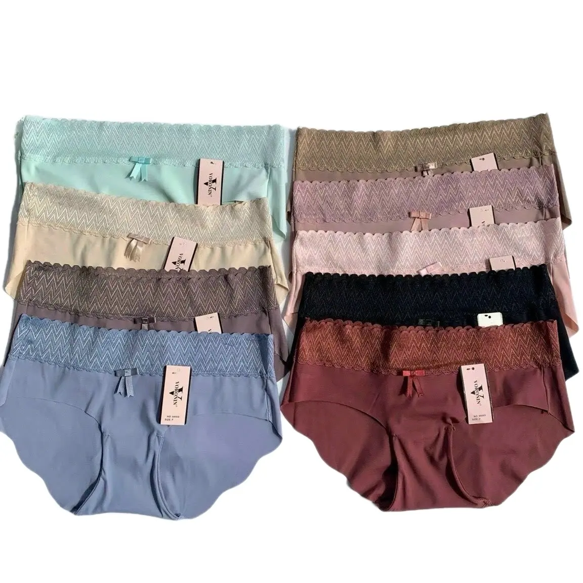 Set 5 Quần lót nữ cao cấp, đúc su thun lạnh, cạp ren mềm mại, kháng khuẩn - Women