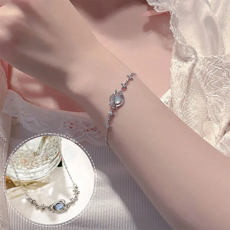 ins Blue Star Bracelet Gemstones Hand Chain Creative Valentine's Day Gift