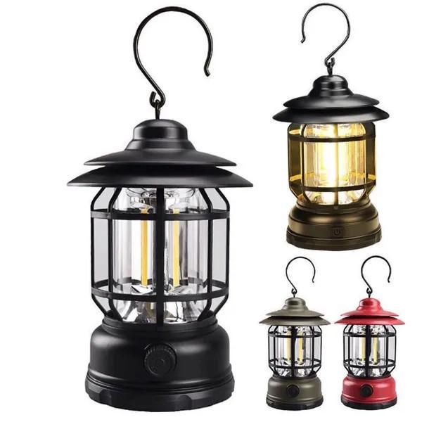 Đèn Bão Măng Xông,Đèn Đi Dã Ngoại,Cắm Trại Ngoài Trời Dùng PIn Sạc USB Tích Điện 1200mah, Ánh Sáng Vàng Trang Trí