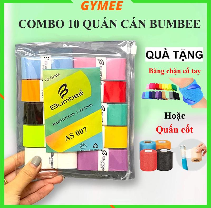 Combo 5-10 Quấn Cán Vợt Bumbee AS007 Cuốn Cán Vợt Cầu Lông Tennis PickleBall chính hãng chất lượng tốt chống mồ hôi tay cuốn cán