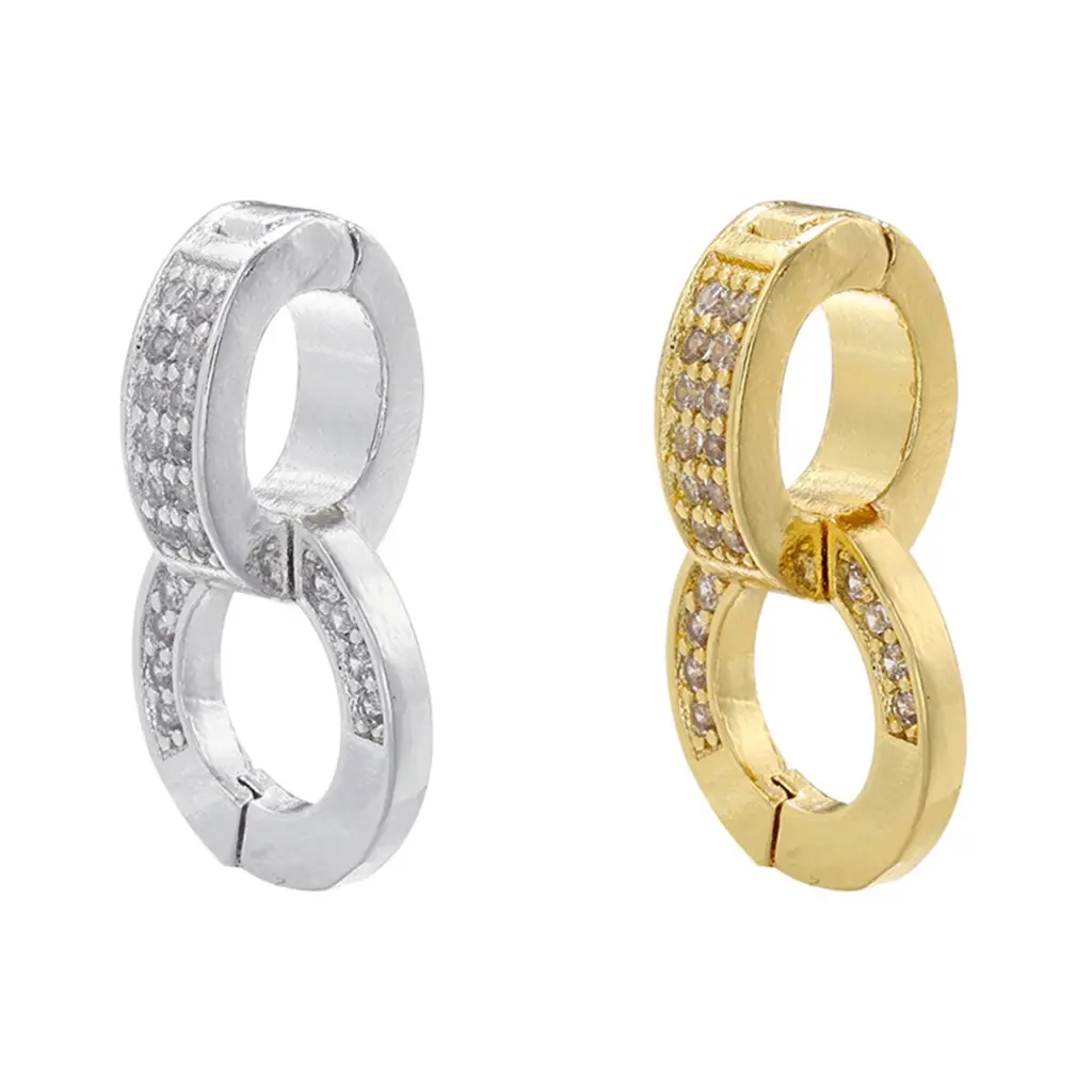 Dazzling Connector Enhancer Clasp Jewelry Clasps Jewelry Making Supplies Convenient Double Connector Clasps for Jewelry