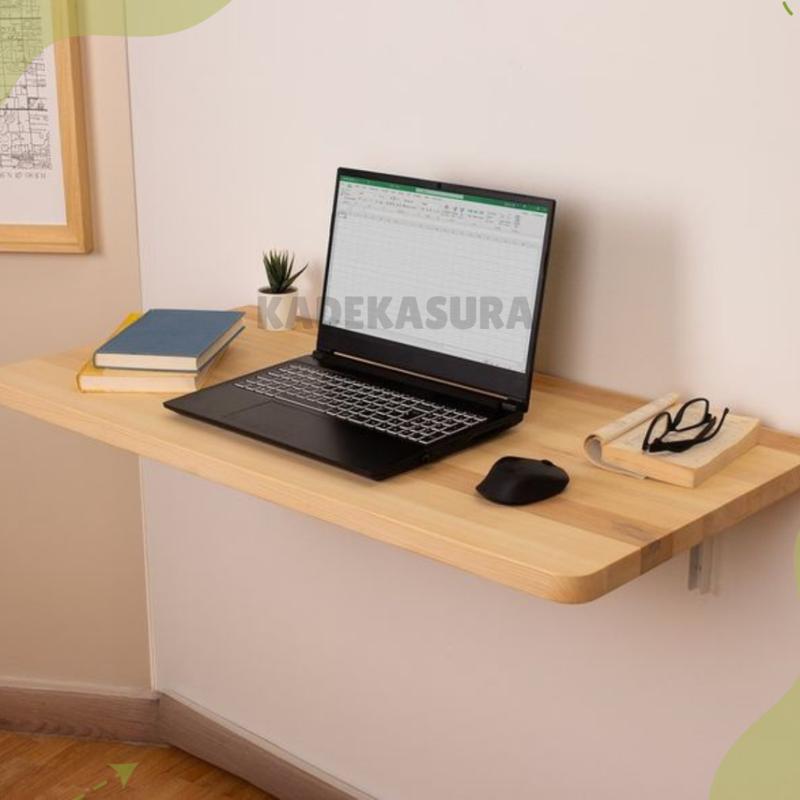 Meja Portable Multifungsi Pengehemat Ruangan Minimalis Bisa Dilipat Variasi Ukuran Dan Warna  Furniture Kayu 2