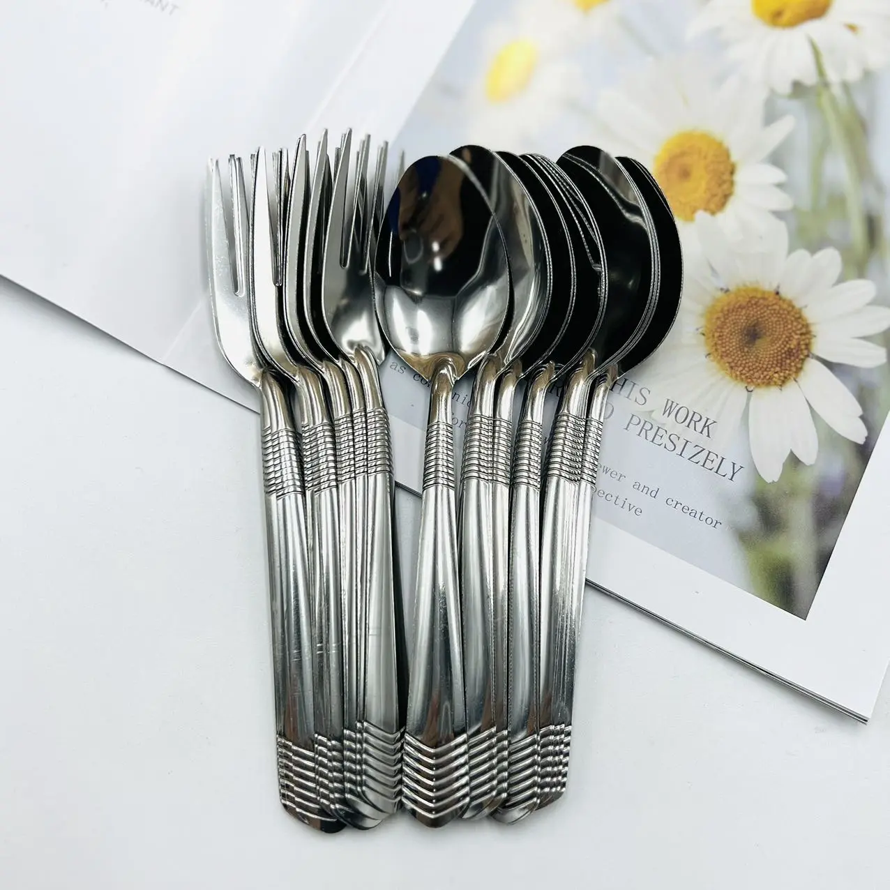 24 PCs/2 pack spoon & fork original stainless steel spoon & fork 24 PCs tableware set Cutlery Plastic Cutlery Plastic Stylish Stylish