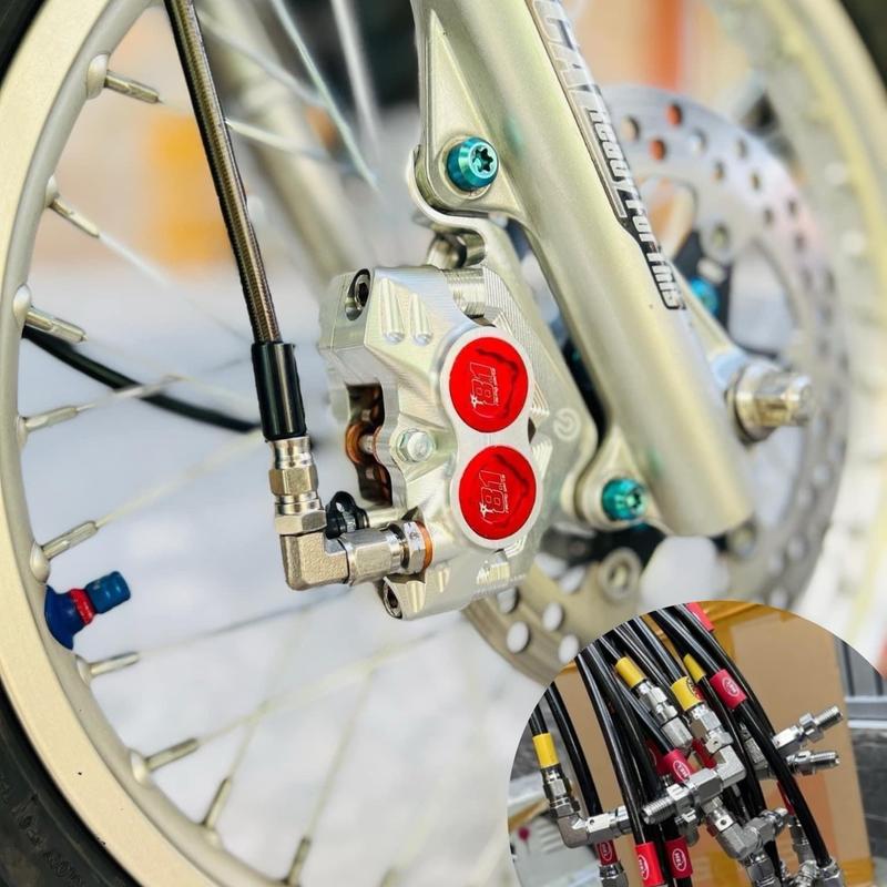 Dây dầu Hel bấm khớp Inox 90 độ cho heo Zin heo Nissin heo 8.1 Phụ Kiện