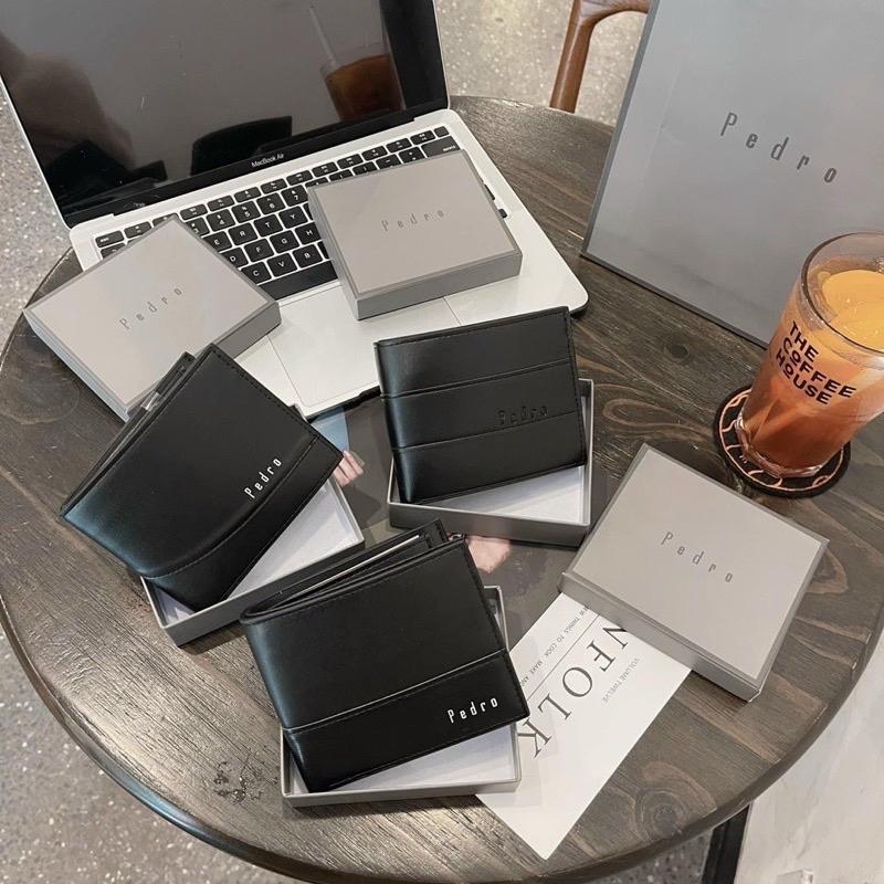  Ví nam pedro da cao cấp nhiều ngăn có ngăn khoá kéo quà tặng bạn trai siêu ý nghĩa tặng kèm hộp và túi giấy Wallet 