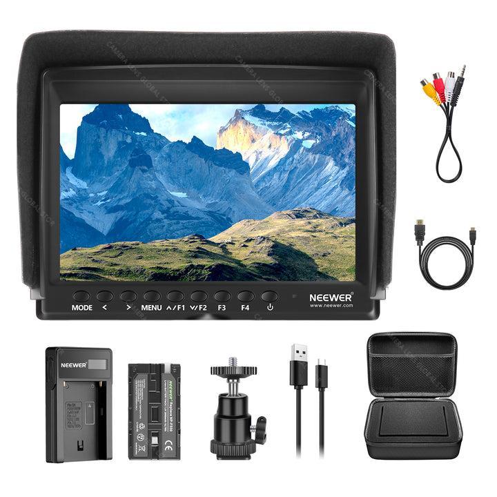 Neewer F100 7-inch 1280x800 IPS Screen Camera Field Monitor Kit ...