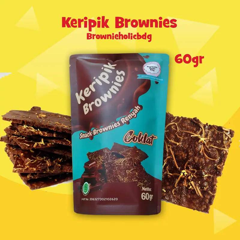 PAKET 4 Pcs Keripik Brownies Brownieholicbdg Coklat Food  Choco 4