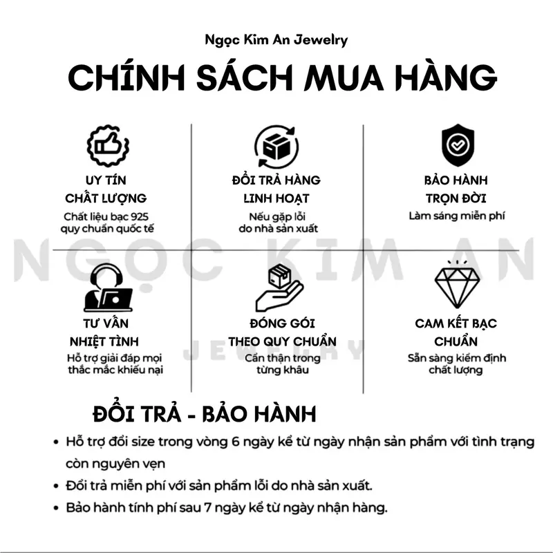 Dây Lá Vuông Xoắn Hoa Thị Đủ Cỡ Bạc S950 - Ngọc Kim An Jewelry 6