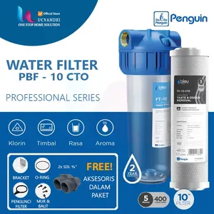 Filter Air Penguin PBF 10 CTO PRO Bleu Kuningan Saringan Air 10 inch